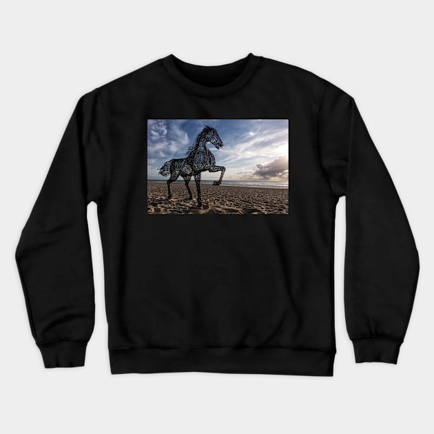 Prancing Down the Beach Crewneck Sweatshirt by krepsher